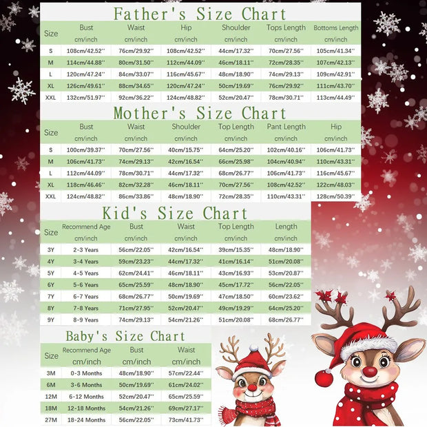 Family Parent Child Christmas Home Clothes Set Family Matching Outfits Christmas Printed Long Sleeve Tops Long Pants Set Pajamas
