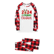 Family Parent Child Christmas Home Clothes Set Family Matching Outfits Christmas Printed Long Sleeve Tops Long Pants Set Pajamas