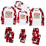 Family Parent Child Christmas Home Clothes Set Family Matching Outfits Christmas Printed Long Sleeve Tops Long Pants Set Pajamas